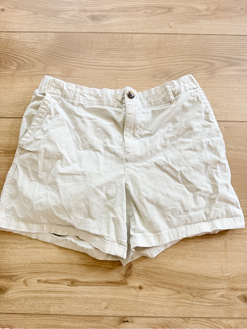 Light Cream Women's Casual Cotton Shorts